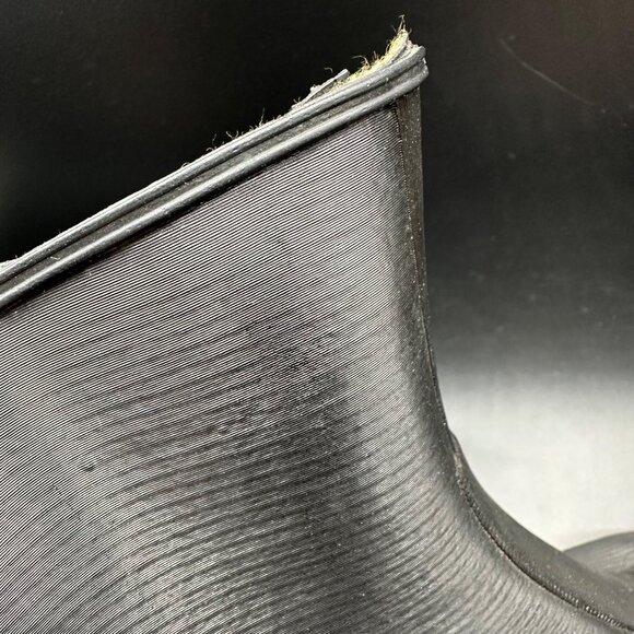 Vintage Rubber High Heel Galoshes Rain Boots 1940s Womens Size 6 USA Black - Picture 13 of 16